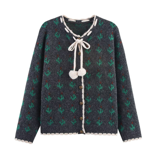 Women's Jacquard Knit Skirt Two-Piece Set