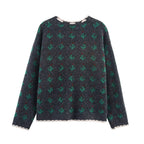 Women's Jacquard Knit Skirt Two-Piece Set