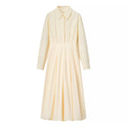 Collared Cotton-Look Casual Dress