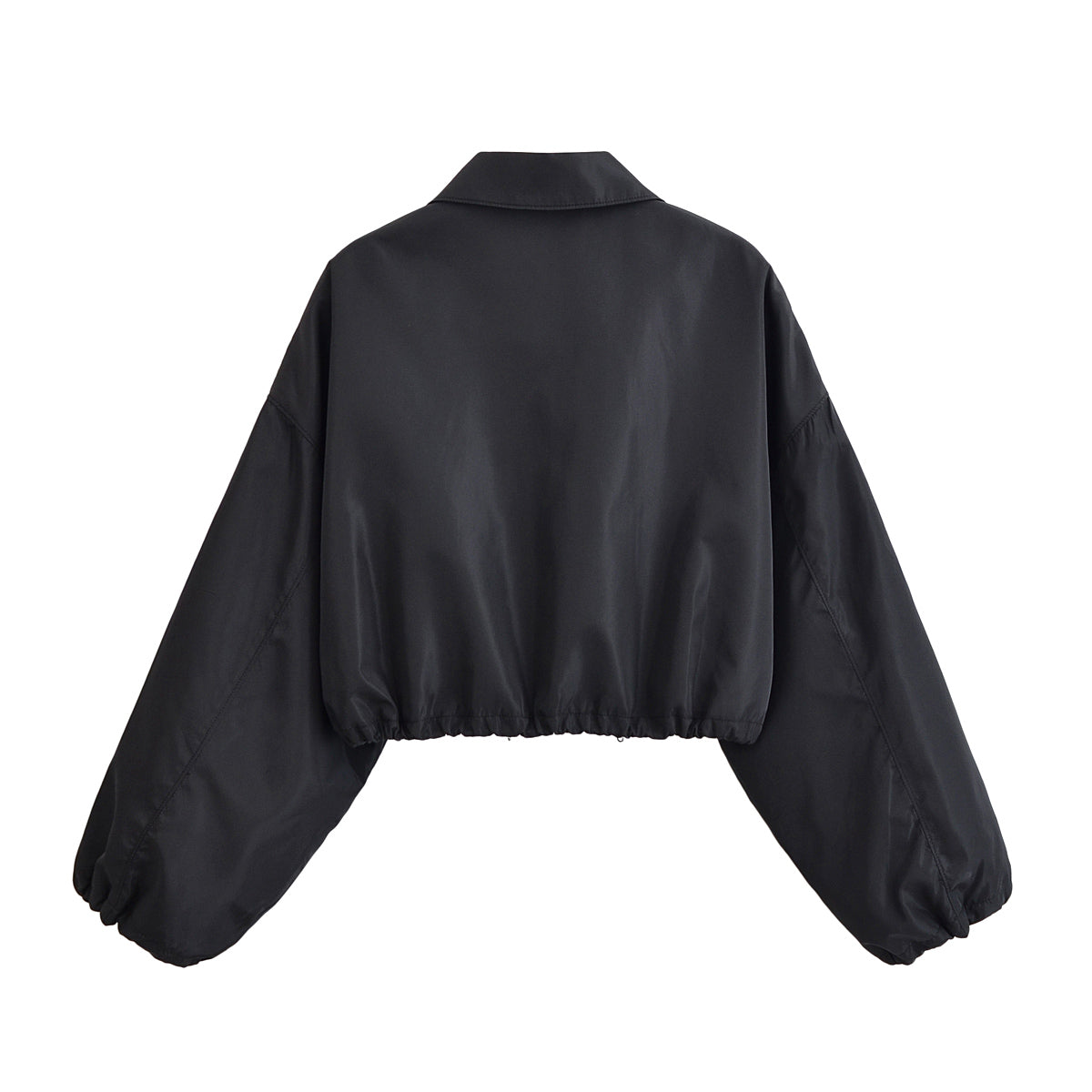 Women's Simple Collared Short Jacket and Skirt Two-Piece Set