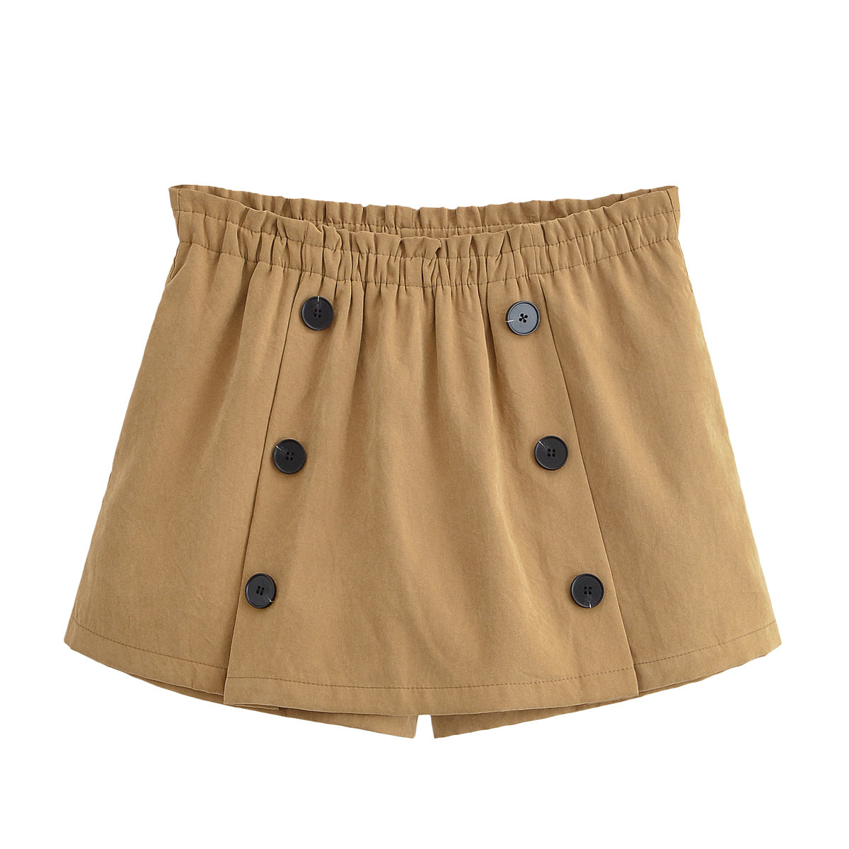 Women's Short Trench Button Decoration Coordinated Two-Piece Set