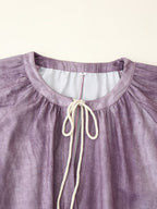 Women's Western Linen Tie Dyed Long Shirt Dress