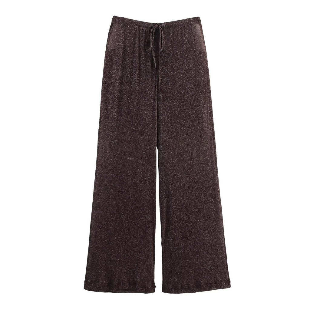 Women's Cape Top & Full-Length Pants Set