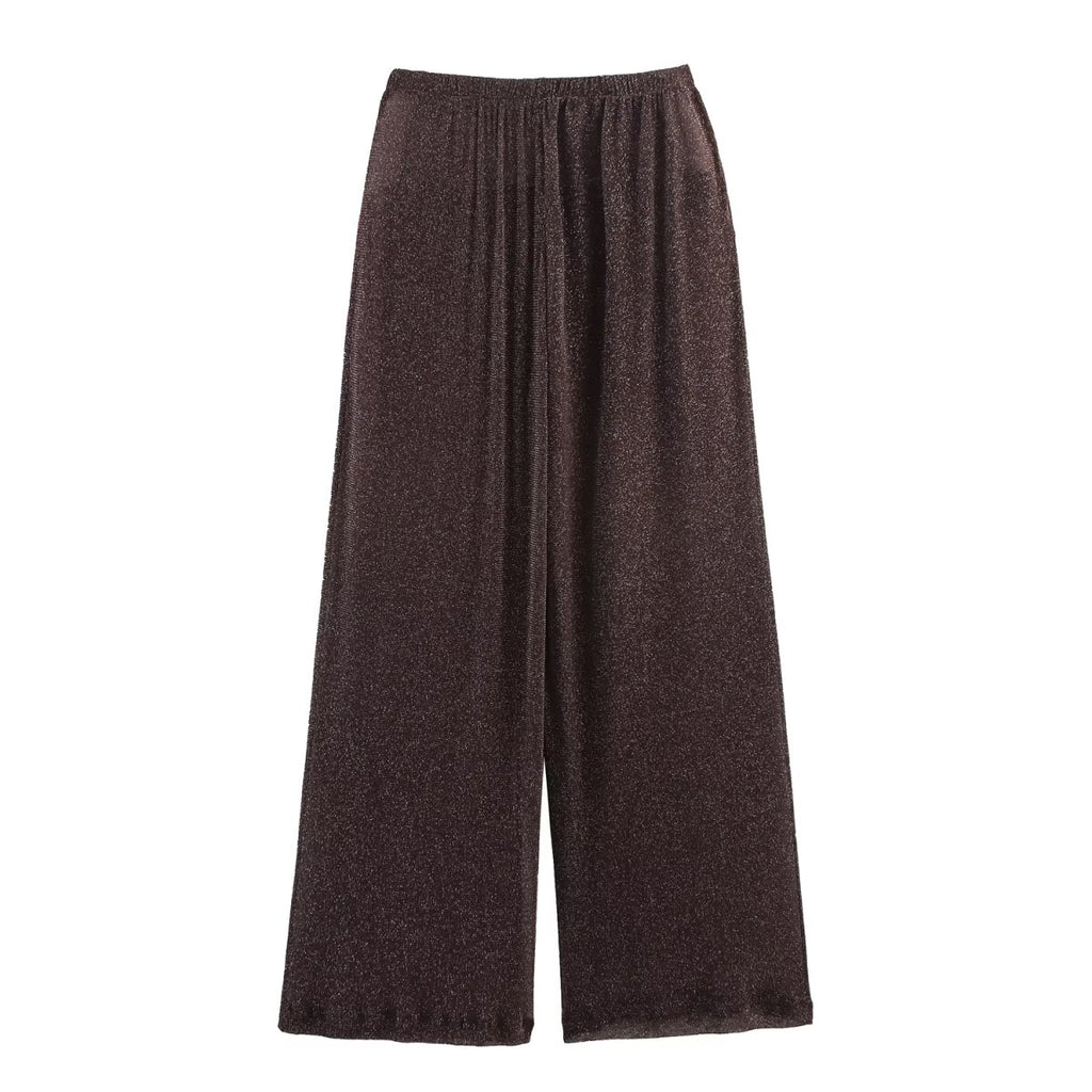 Women's Cape Top & Full-Length Pants Set