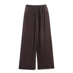 Women's Cape Top & Full-Length Pants Set