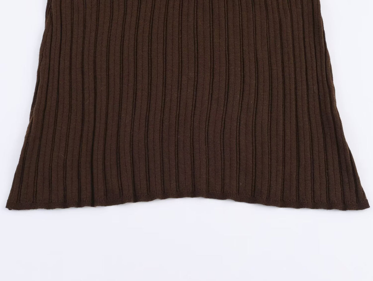 Women's Autumn Round Neck Anti Sweater and Skirt Two-Piece Set