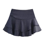 Western Laminated Decoration Culottes Skirt
