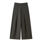 Women's Fall Belt Coat Trousers Sets