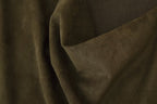 Suede Cowl-Neck Asymmetric Short-Sleeve A-Line Maxi Dress