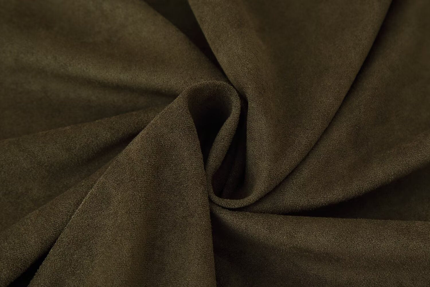Suede Cowl-Neck Asymmetric Short-Sleeve A-Line Maxi Dress