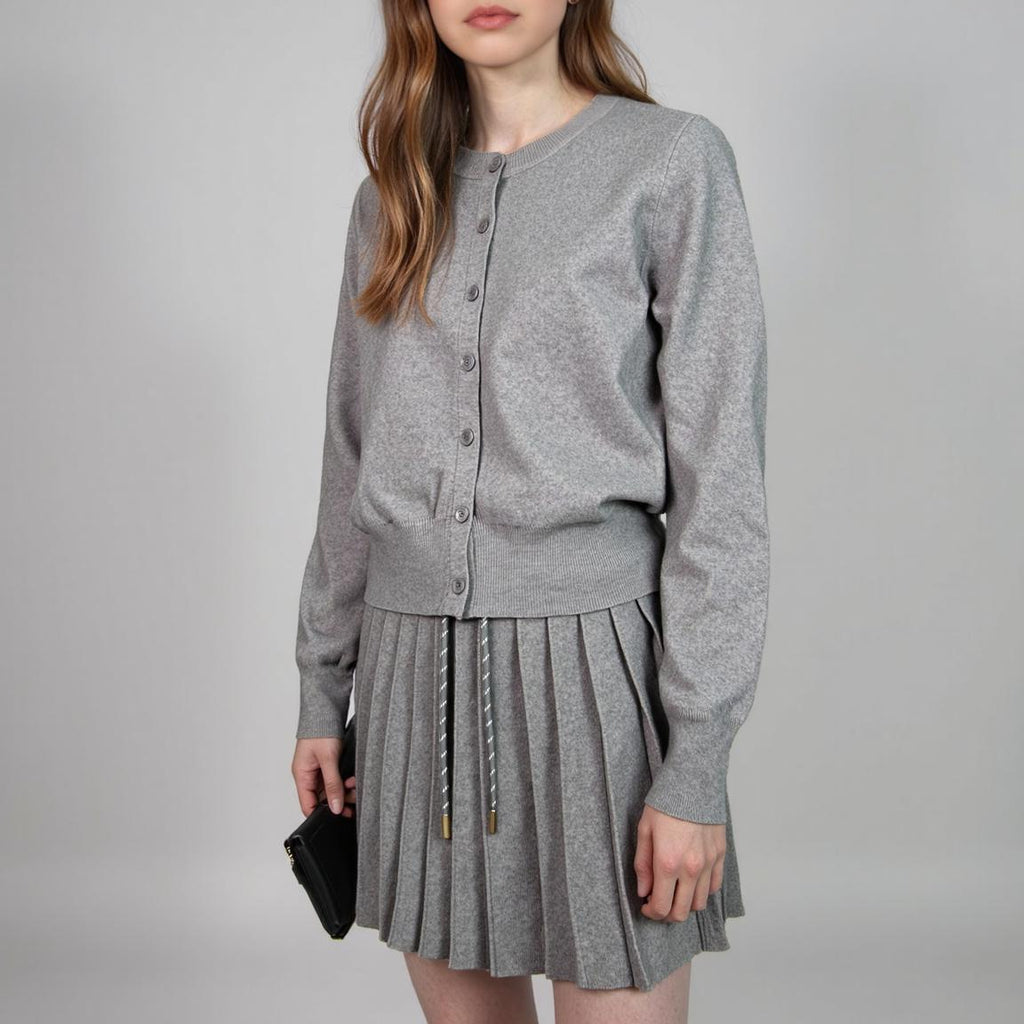 Women's Knit Pleated Two-Piece Skirt Set