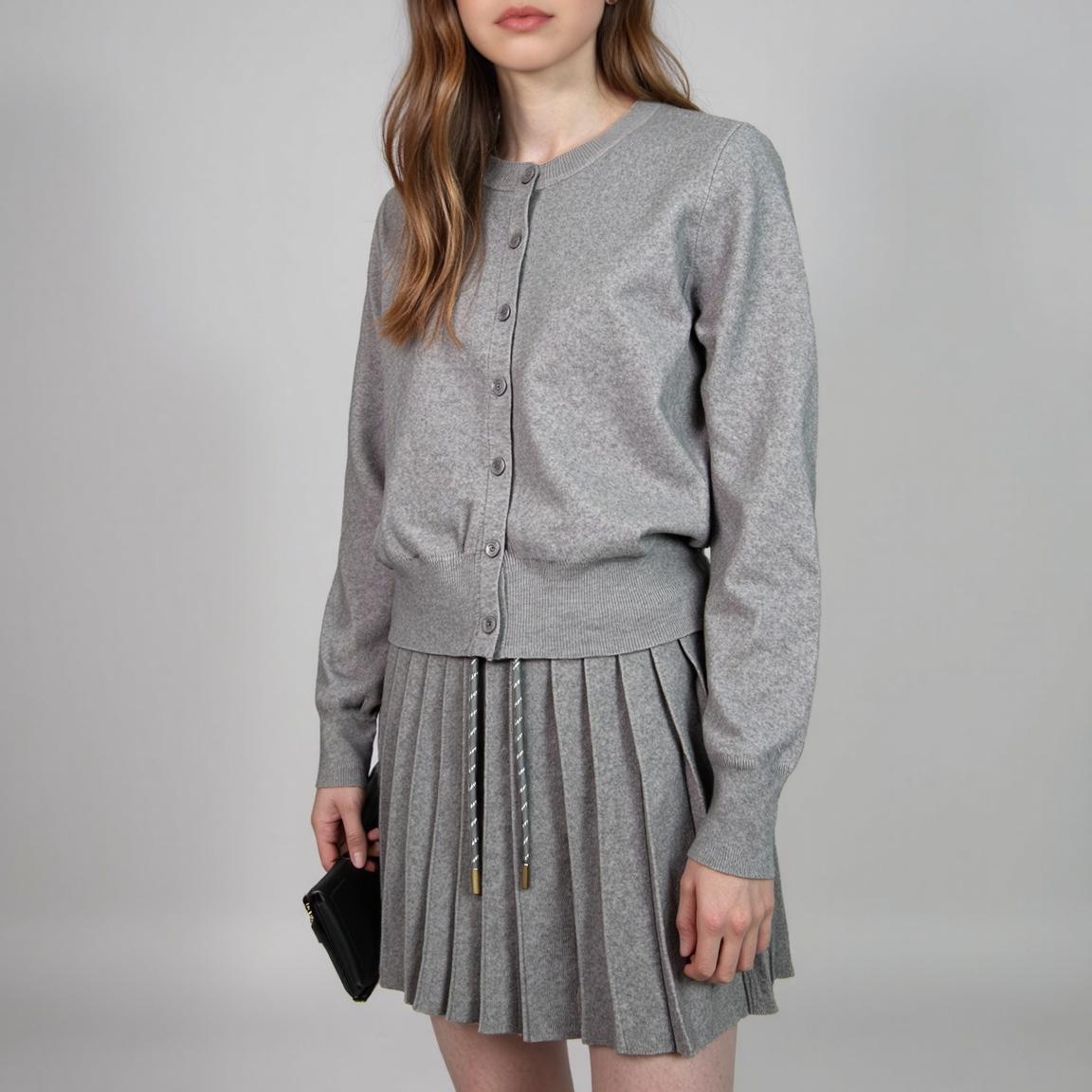 Women's Knit Pleated Two-Piece Skirt Set