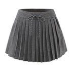 Women's Knit Pleated Two-Piece Skirt Set
