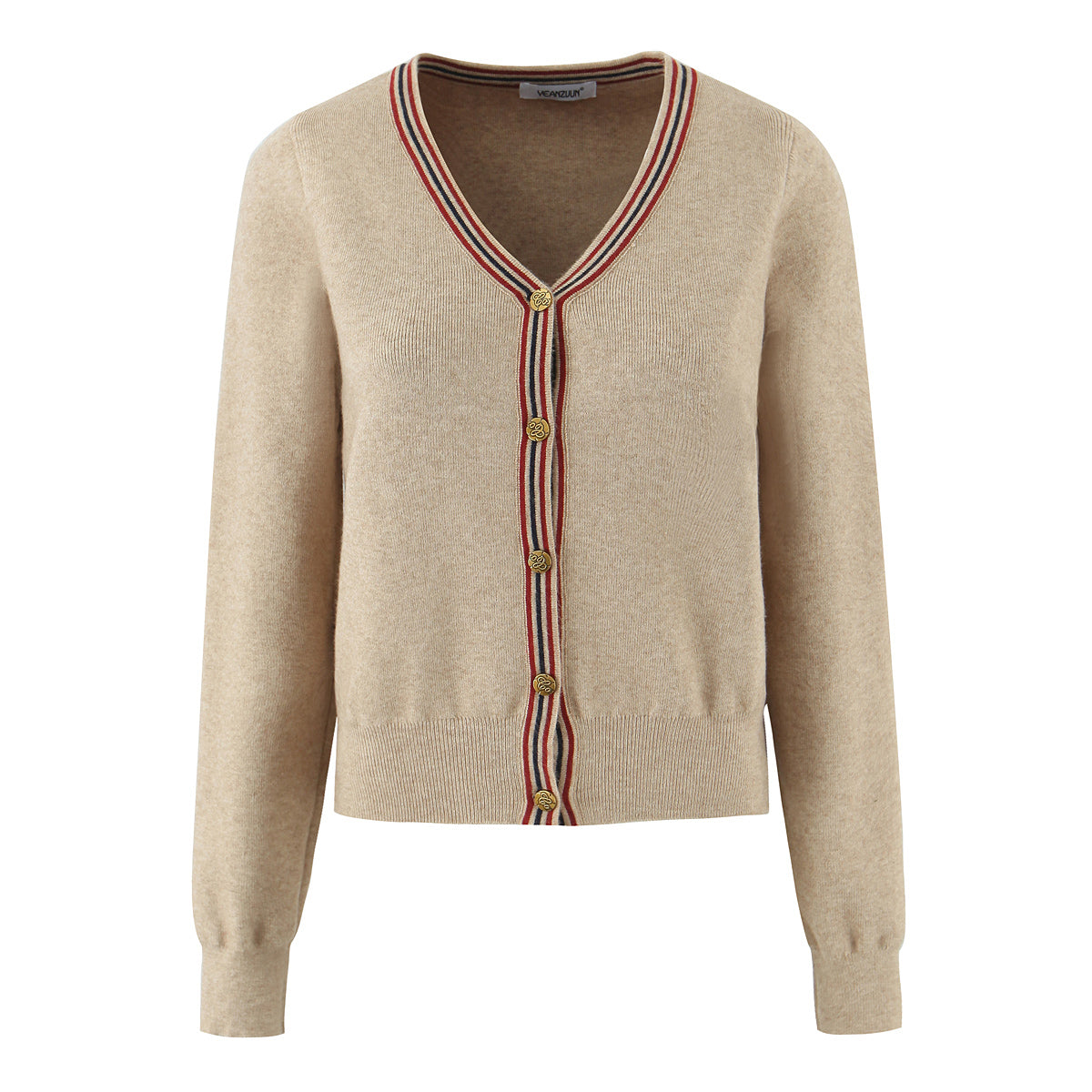 Women's Fall V-Neck Long Sleeved Knitted Cardigan Pleated Skirt Set