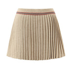 Women's Fall V-Neck Long Sleeved Knitted Cardigan Pleated Skirt Set