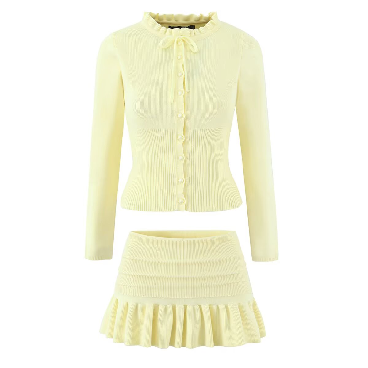 Women's Lace Top and Skirt Two-Piece Set