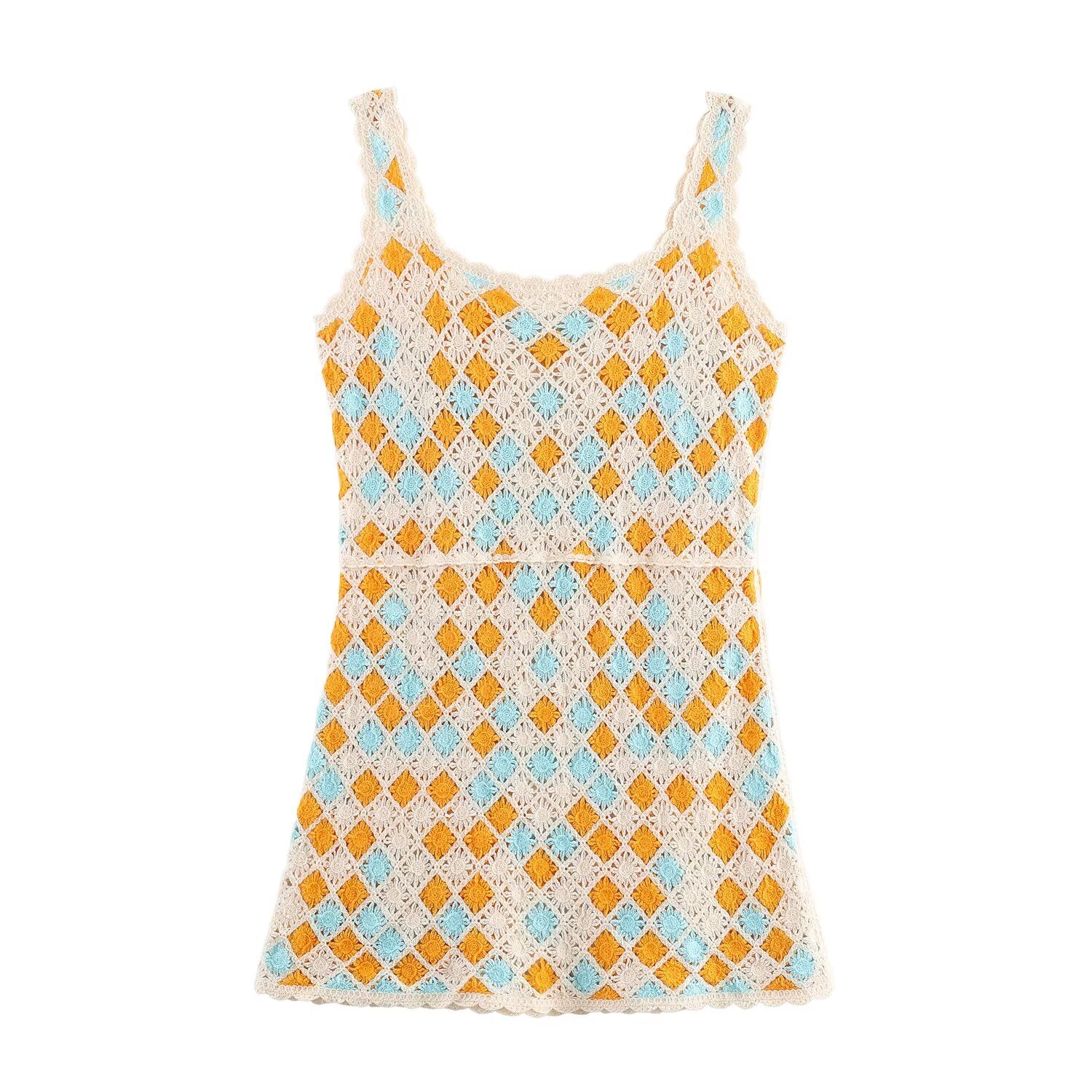 Floral Crew-Neck Sleeveless A-Line Mini Dress