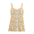 Floral Crew-Neck Sleeveless A-Line Mini Dress