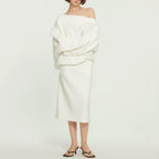 Women's Loose Texture Large Profile Coordinated Two-Piece Set