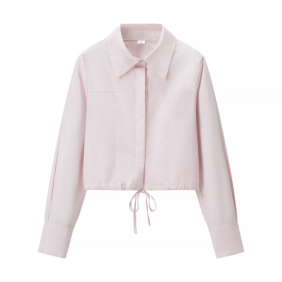 Women Clothing Elegant Collared Shirt Two Piece Overskirt Suit