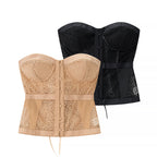 All Match Corset Boning Corset Tube Top Body Shaping Lace Up Top