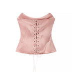 Solid Color Boning Corset Shapewear Slim Fit Tube Top
