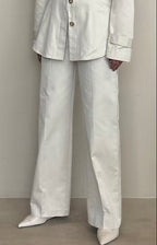 Fall Women Clothing Fashionable Simple Shirt Top Casual Trousers Suit