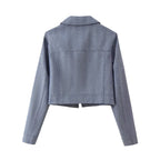 Women's Herringbone Pattern Short Blazer Herringbone Twill Straight Leg Pants Sets