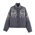 Women's Autumn Loose Stand Collar Coordinated Two-Piece Set