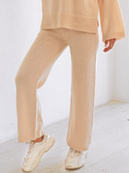 Women Clothing Trendy All Match High Waist Slimming Loose Slim Fit Straight Wide Leg Casual Trousers