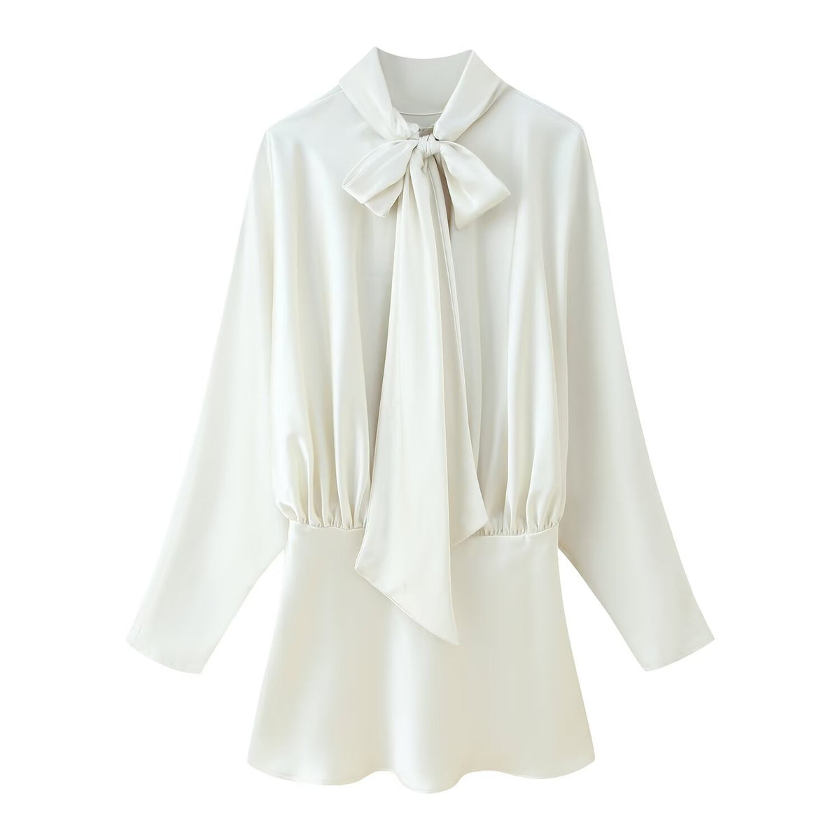 Women's Scarf Trim Short Dress