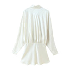 Women's Scarf Trim Short Dress