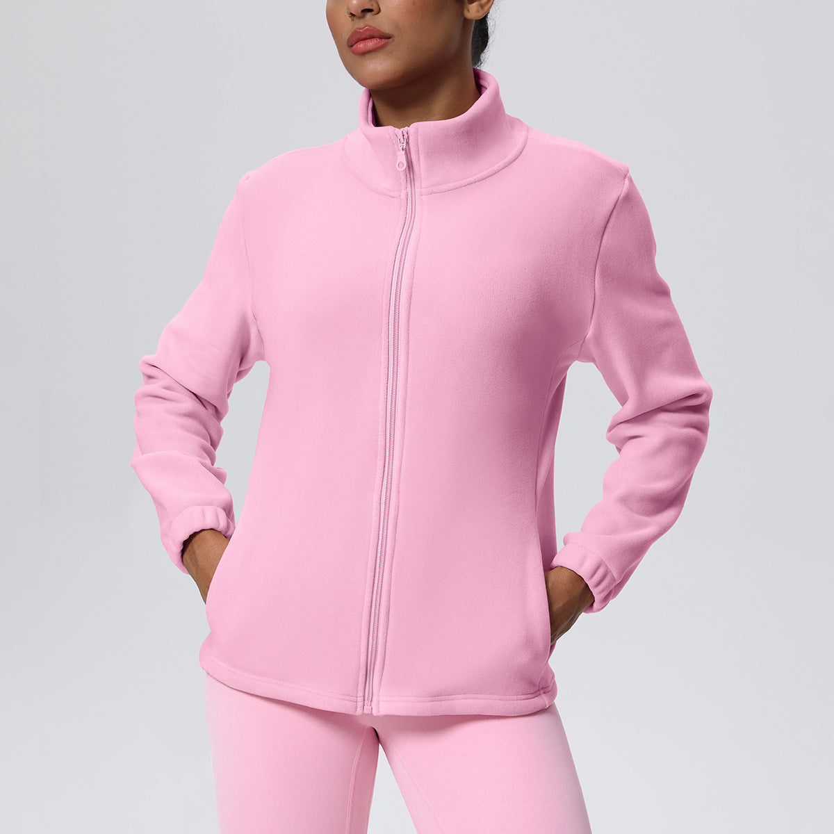 Women's Fleece-Lined Zip Sports Jacket