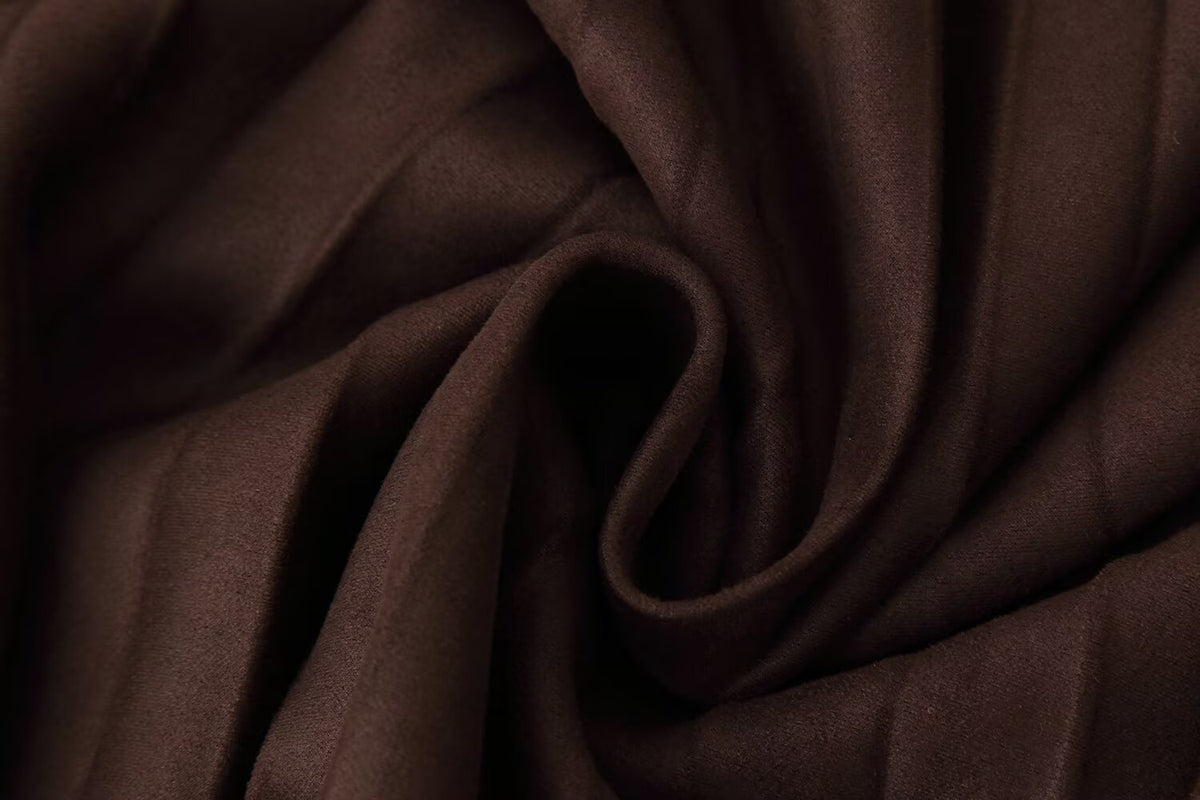 Women's With Belt Suede Effect Pleated Skirt