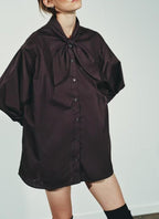 Women's Scarf Poplin Shirt