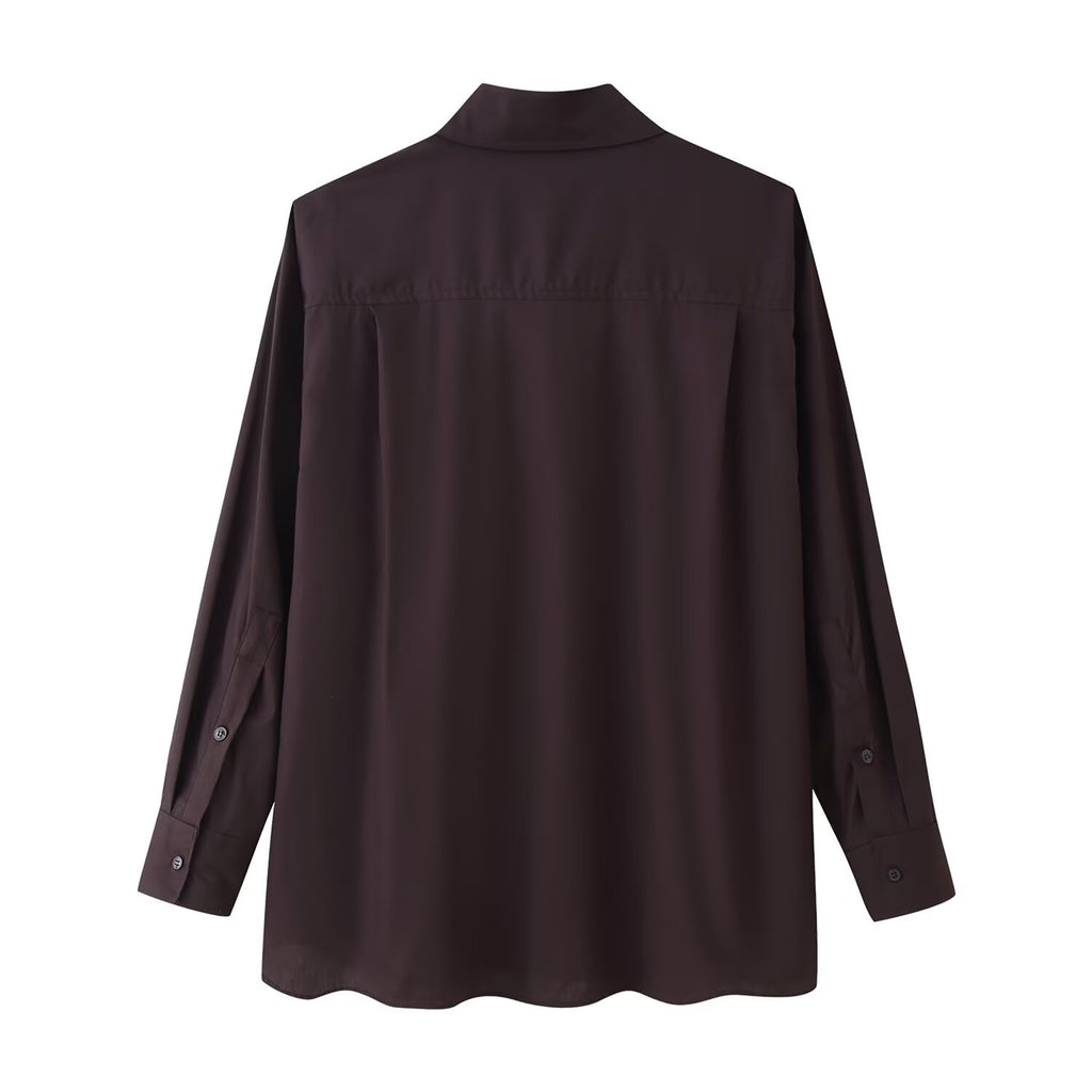 Women's Scarf Poplin Shirt