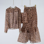 Women's Printed Three-Piece Skirt Set