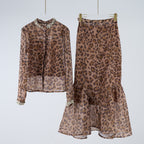 Women's Printed Three-Piece Skirt Set