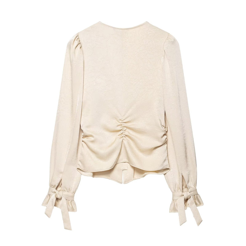 Women's Wrinkle Effect Slim Shirt