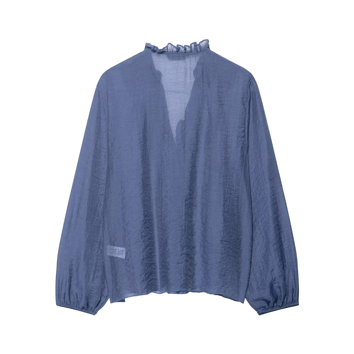Women's Laminated Decoration Long Sleeve Shirt