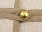 Women's Padded-Shoulder Knot-Button Top