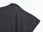 Belted Short-Sleeve Knit A-Line Midi Dress