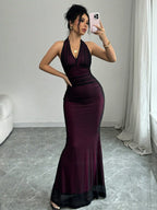 Summer Halter Mesh Sleeveless Dress