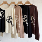 Women's Autumn And Winter Casual Sweater Wide Leg Two Piece Pants Set