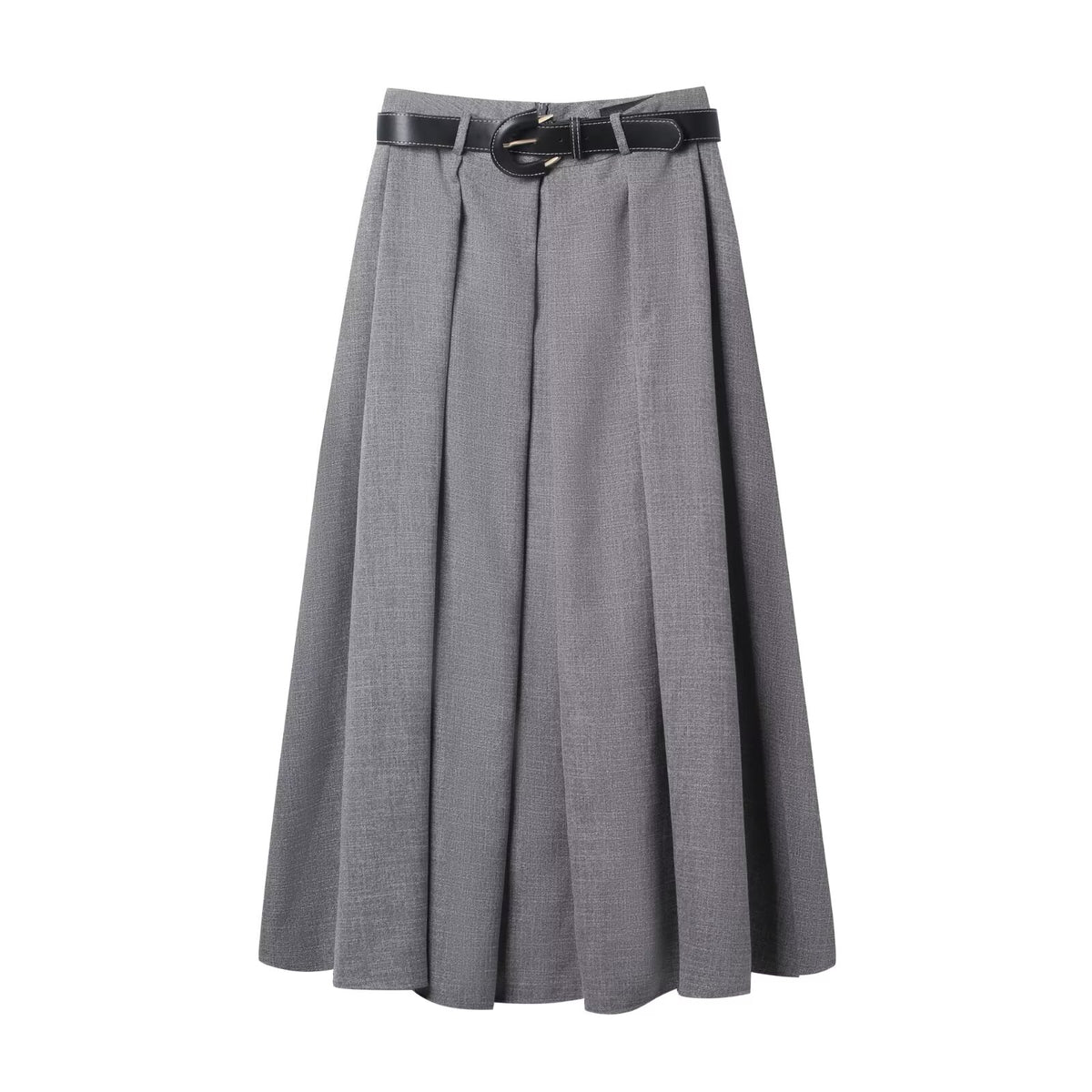 Women's Autumn Padded Shoulder Herringbone Blazer and Skirt Two-Piece Set