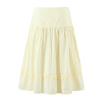 Women's White Long-Sleeve Top and Skirt Two-Piece Set