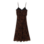 Women's Lightly Mature Animal Print Midi Strap Dress