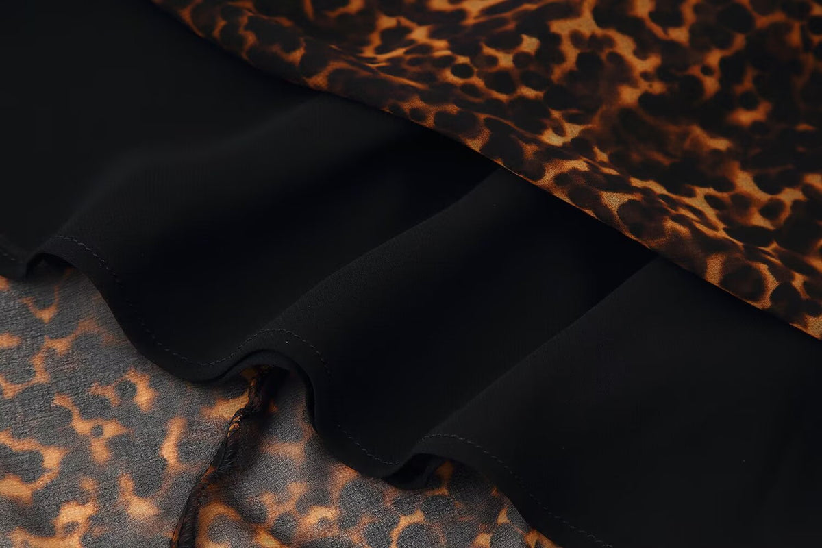 Women's Lightly Mature Animal Print Midi Strap Dress