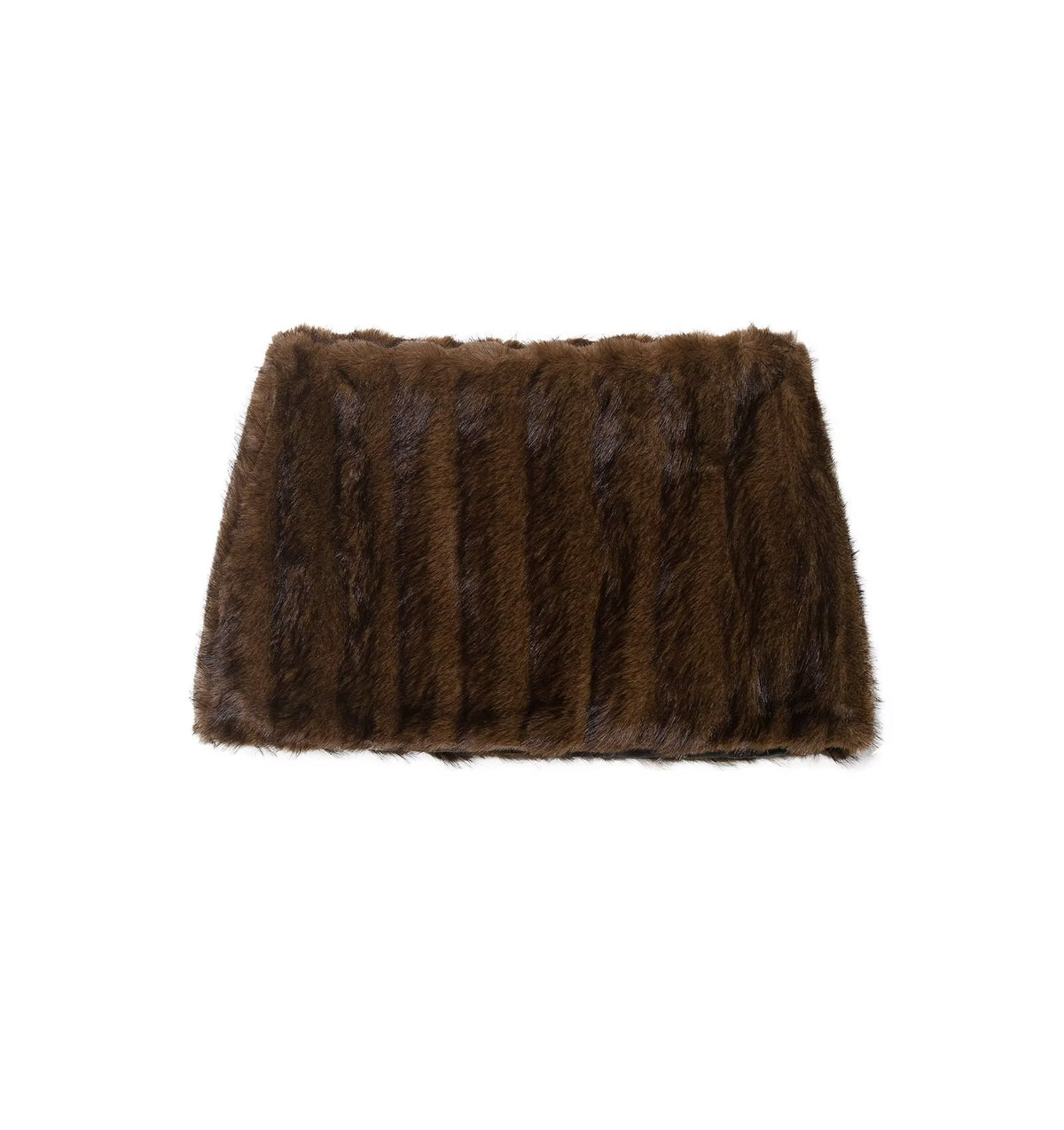 Women's Fall Artificial Fur Effect Jacket and Skirt Two-Piece Set
