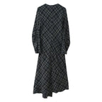Pleated Plaid Dress